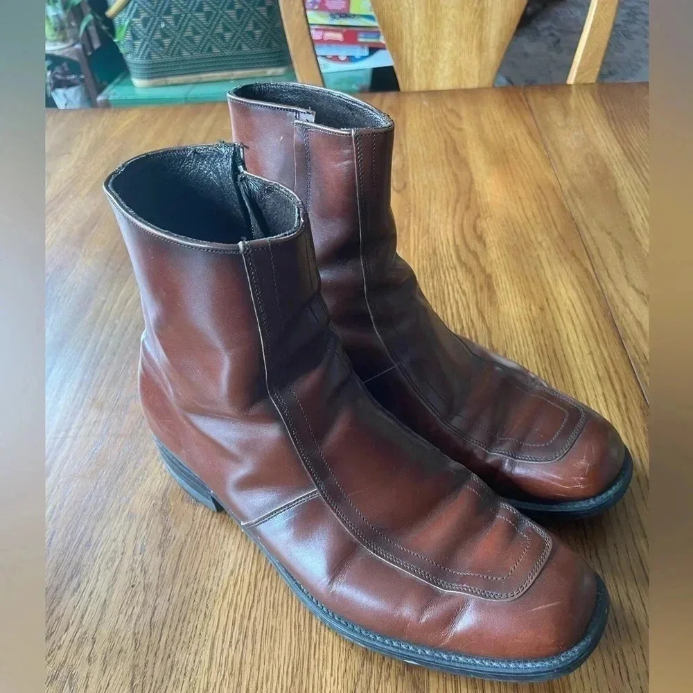 Mason Brown Leather Mid-Calf Men's Boots